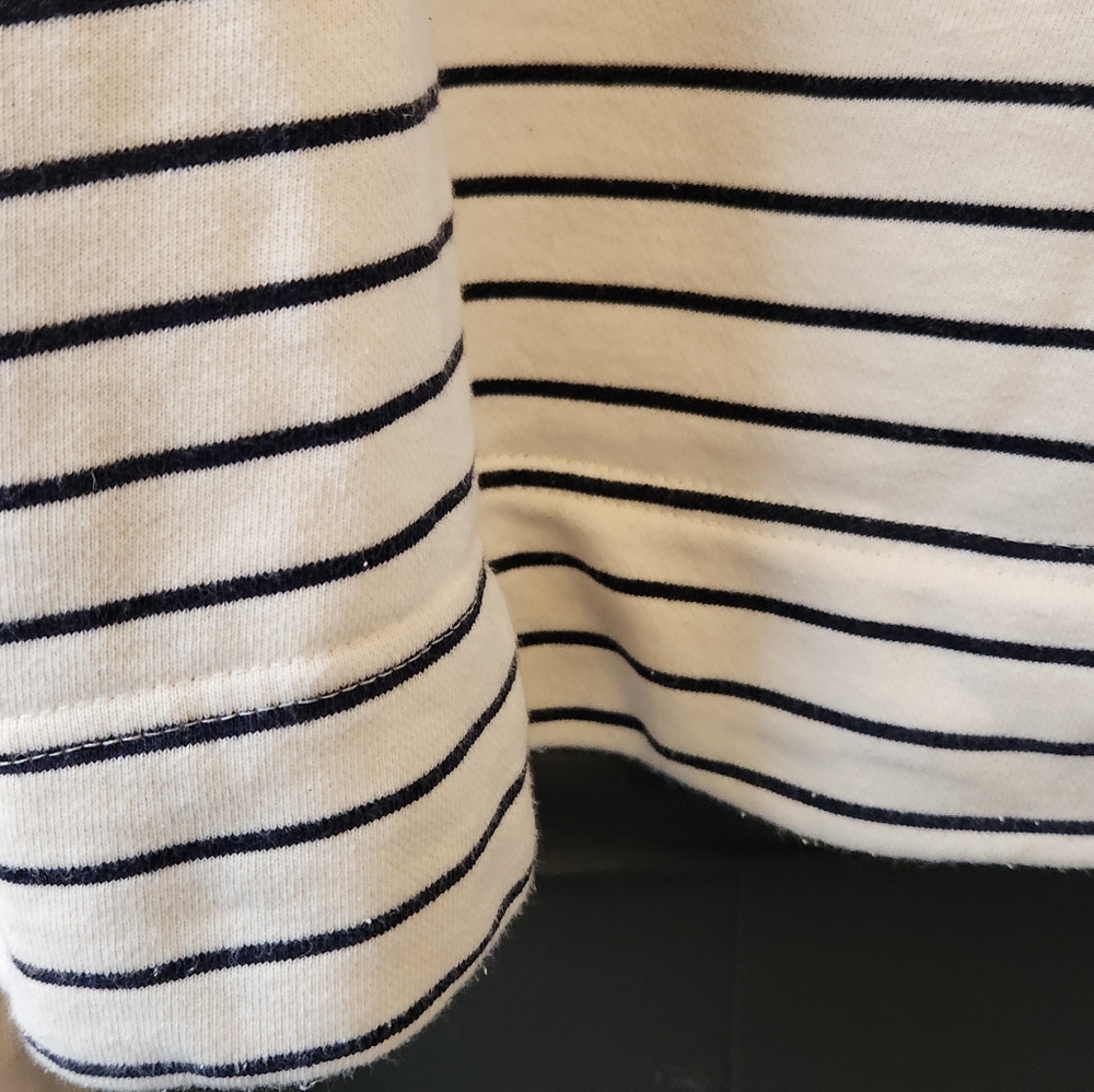 perfectwhitetee Cream and Black Striped Top - Picture 5 of 6